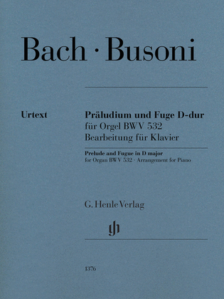 Book cover for Prelude And Fugue D Major BWV 998