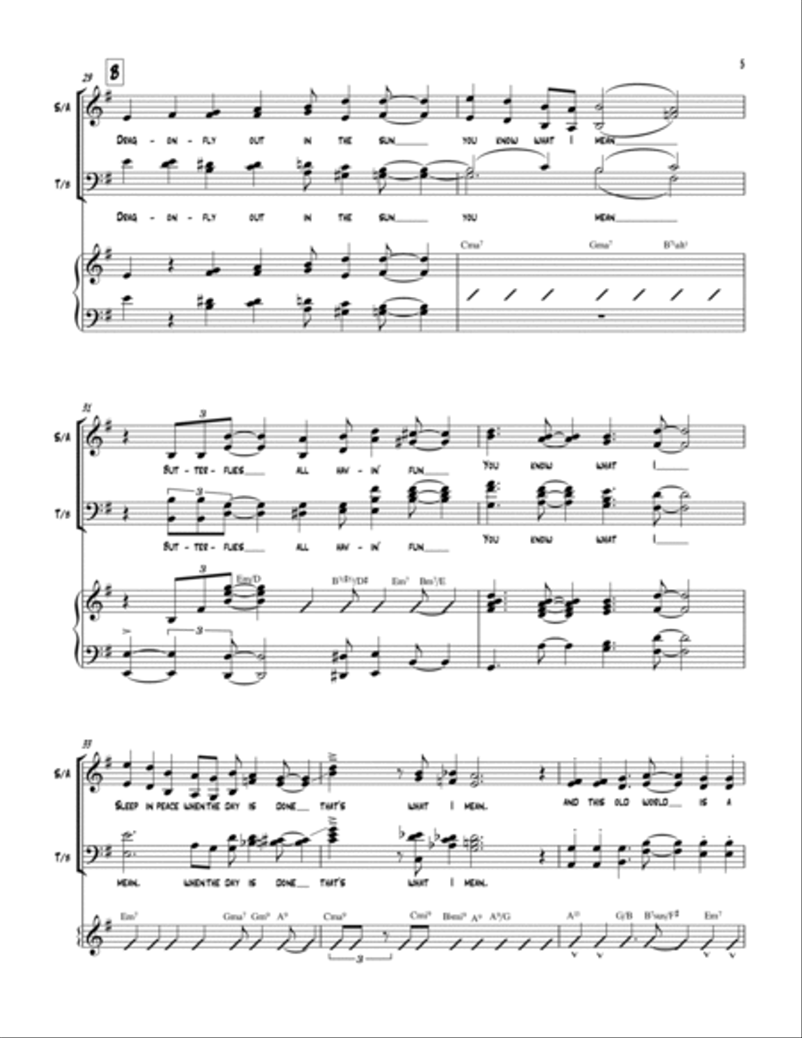 Feeling Good 4-Part scores gallery preview page 5