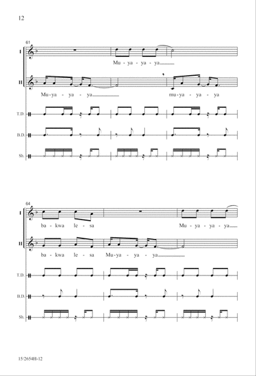 Bonse Aba A Cappella scores gallery preview page 13