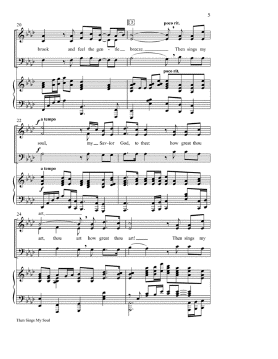 Then Sings My Soul (How Great Thou Art) 3-Part scores gallery preview page 6