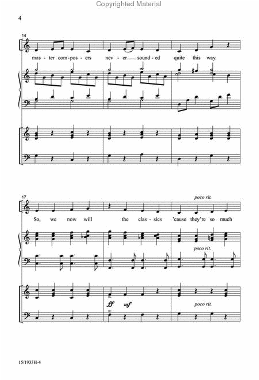 Classical Boomwhackers Unison Choir scores gallery preview page 4