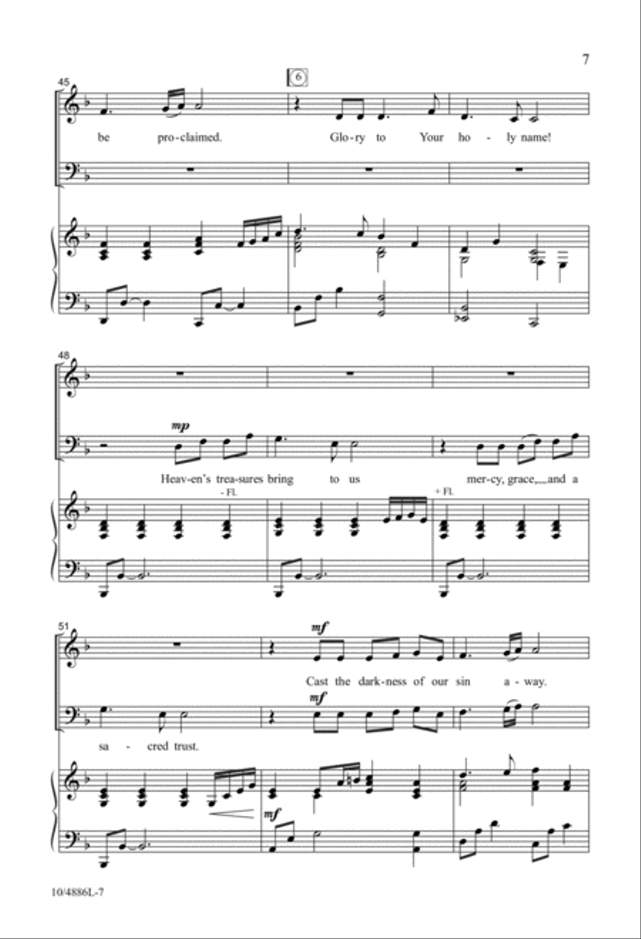 Come, O Light, Come, Holy One 4-Part scores gallery preview page 7