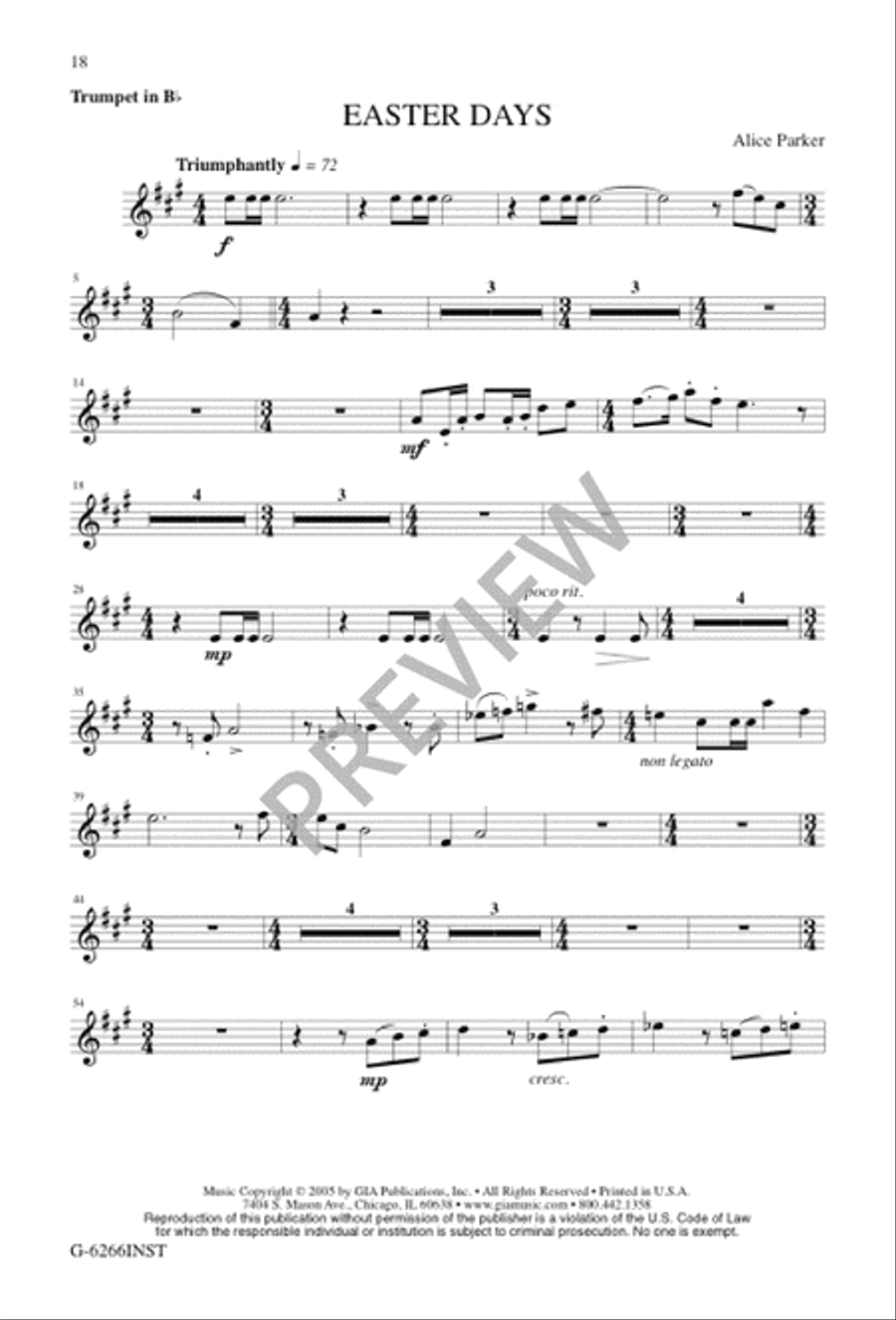 Easter Days 4-Part scores gallery preview page 18