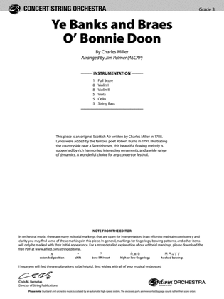 Ye Banks and Braes O' Bonnie Doon: Score