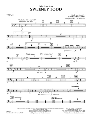 Selections from Sweeney Todd (arr. Stephen Bulla) - Timpani