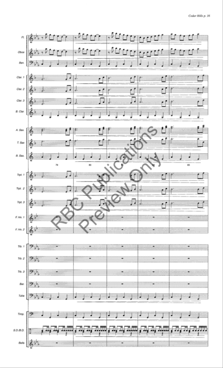 Cedar Hills Concert Band scores gallery preview page 19