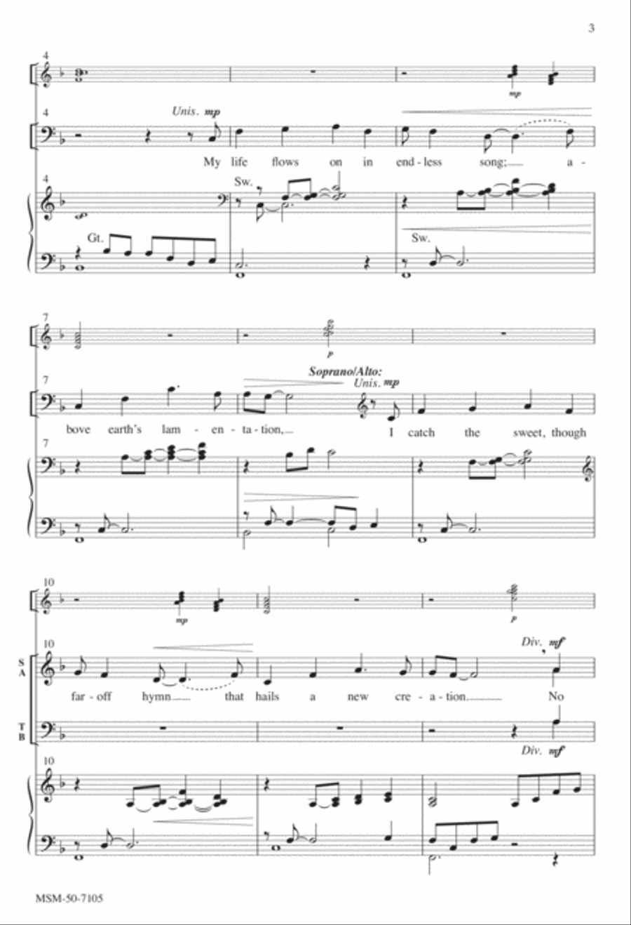 How Can I Keep from Singing? 4-Part scores gallery preview page 3