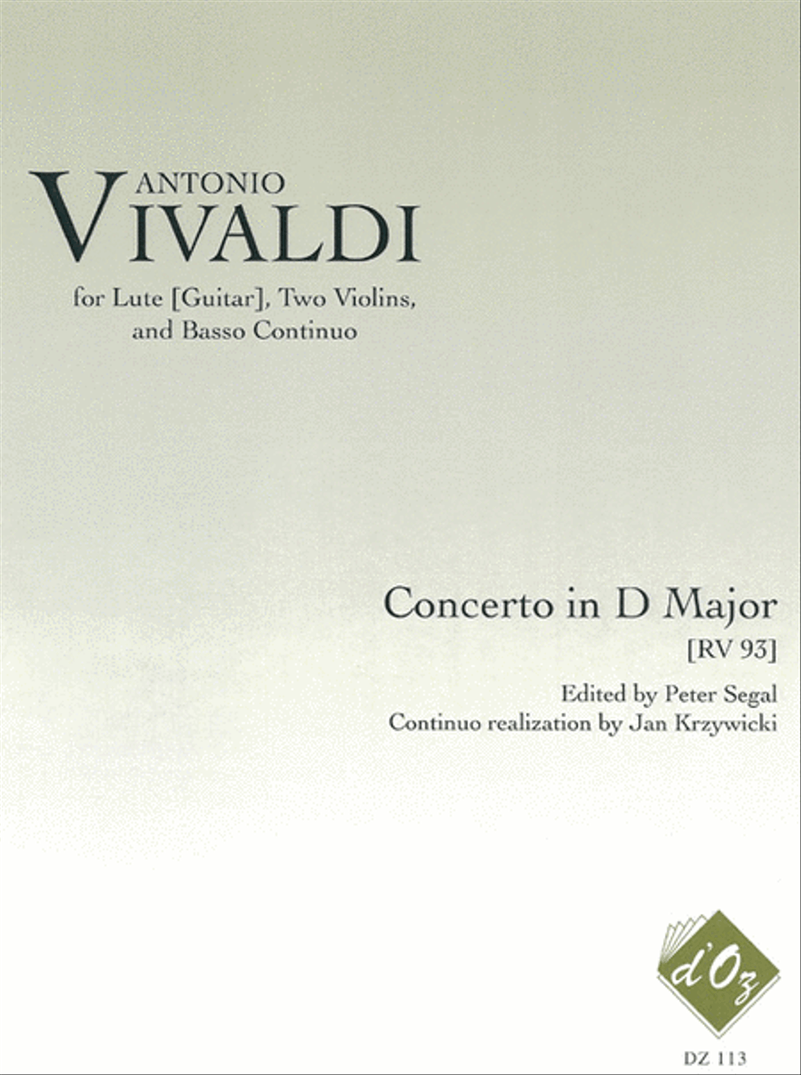 Concerto in D Major, RV 93 Orchestra scores gallery preview page 1