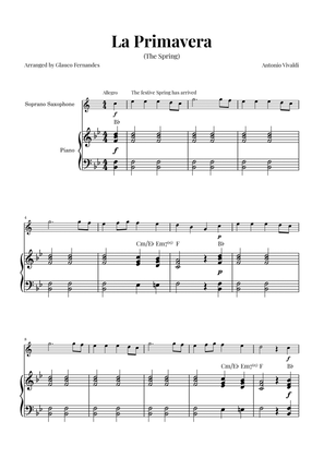 La Primavera (The Spring) by Vivaldi - Soprano Saxophone and Piano with Chord Notations