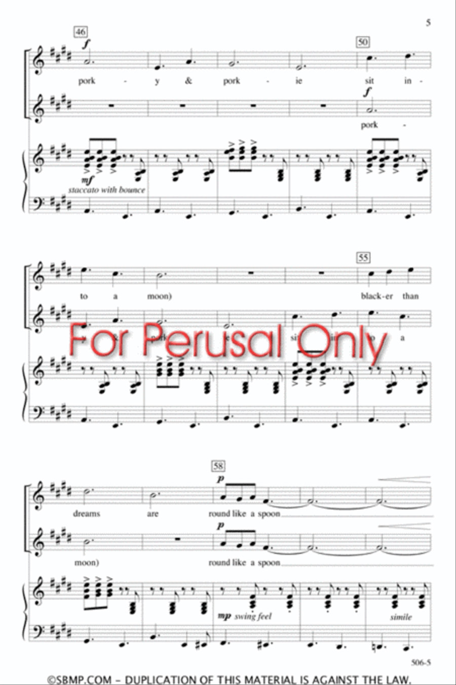 porky & porkie - SA Octavo SA scores gallery preview page 5