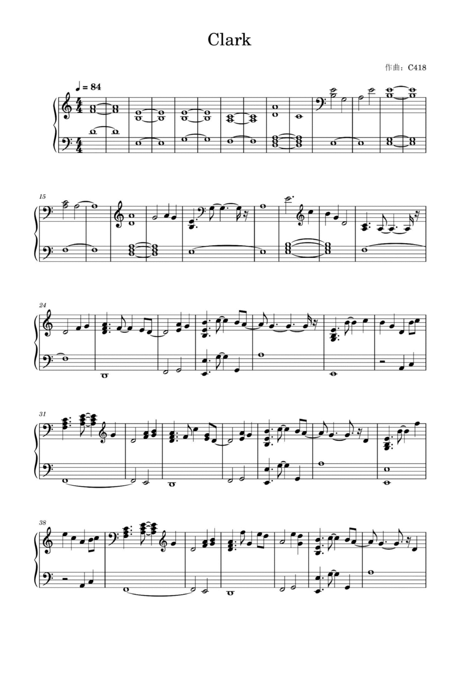 Clark Piano Solo scores gallery preview page 1