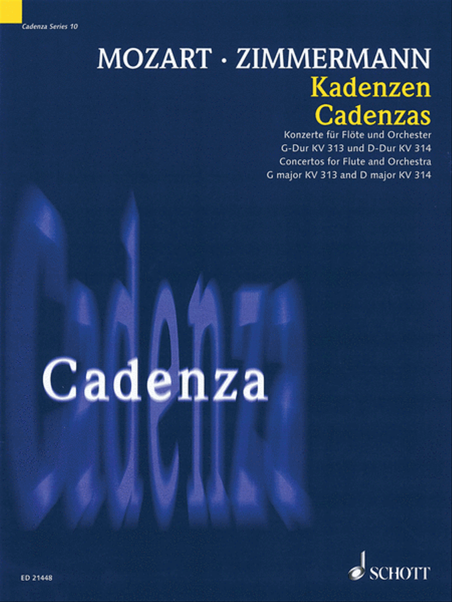 Cadenzas – Concertos for Flute and Orchestra, G Major KV313 and D Major KV314 Flute scores gallery preview page 1