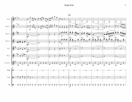 Sleigh Ride (for Clarinet Choir with percussion) image number null