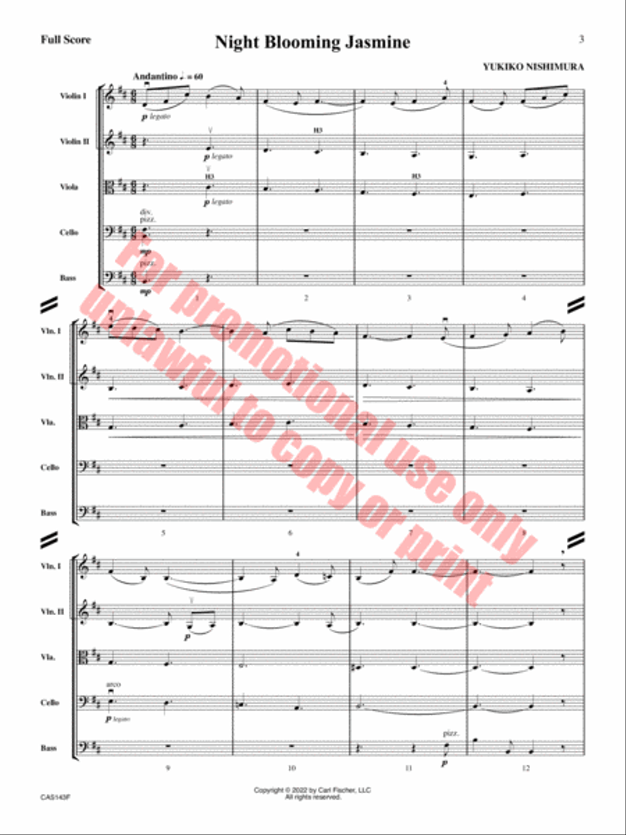 Night Blooming Jasmine String Orchestra scores gallery preview page 4