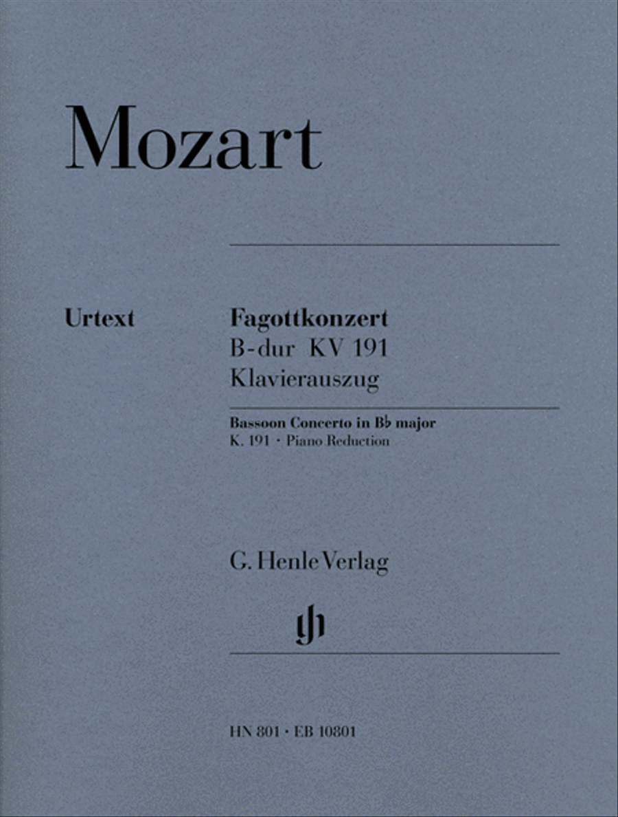Bassoon Concerto in B-flat Major, K. 191 Bassoon Solo scores gallery preview page 1