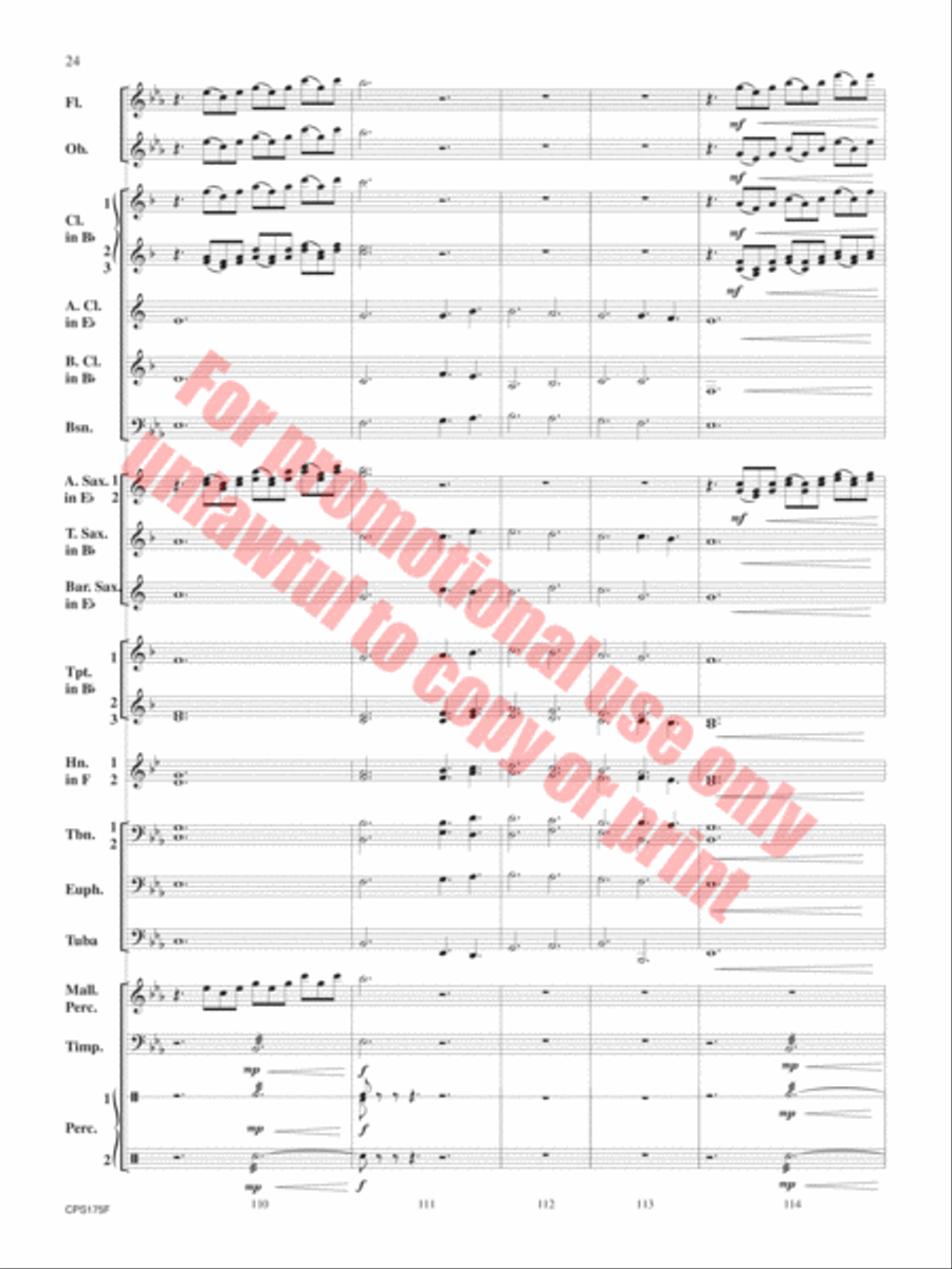 Aberystwyth Variants Aberystwyth Variants Concert Band scores gallery preview page 25