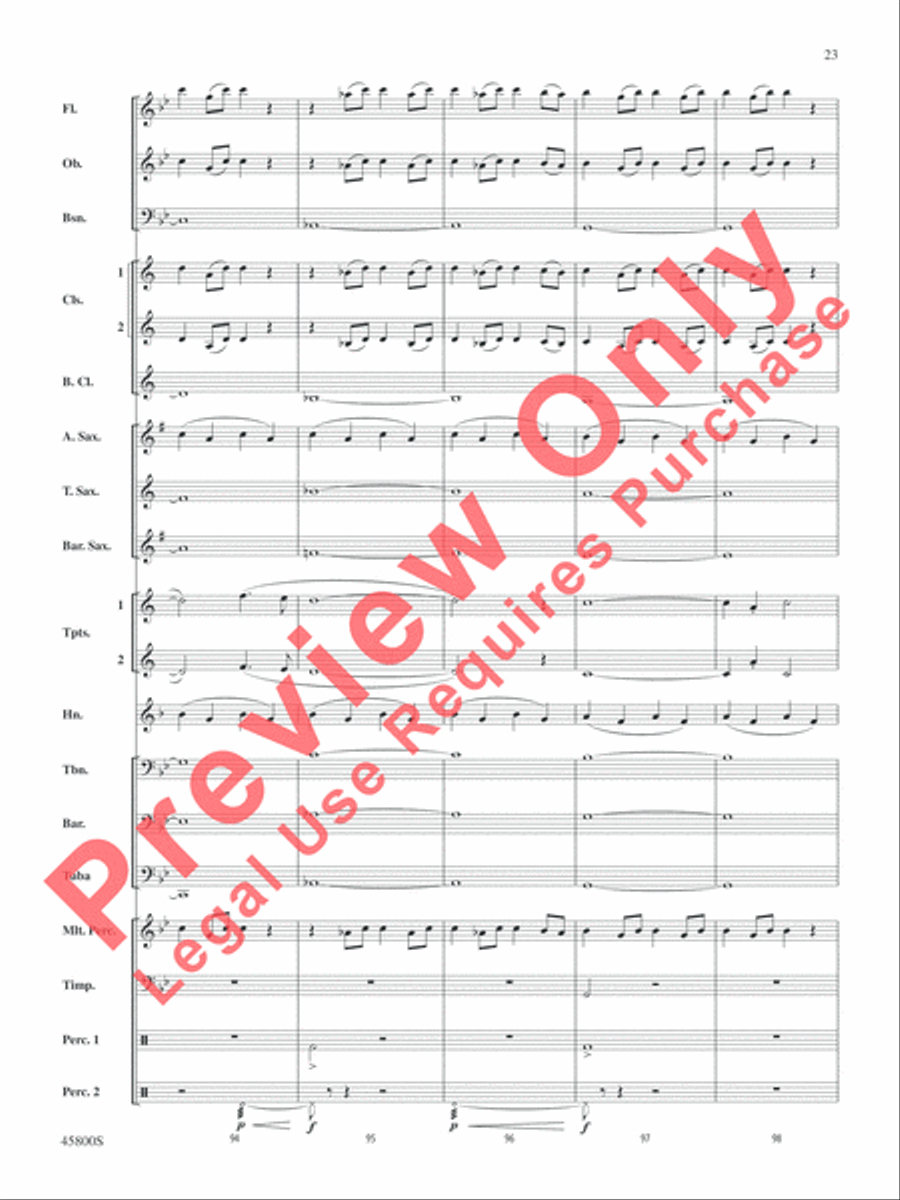 Suite from Fantastic Beasts and Where to Find Them Concert Band scores gallery preview page 24