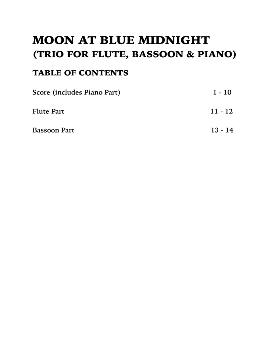 Moon at Blue Midnight (Trio for Flute, Bassoon and Piano) Small Ensemble scores gallery preview page 4