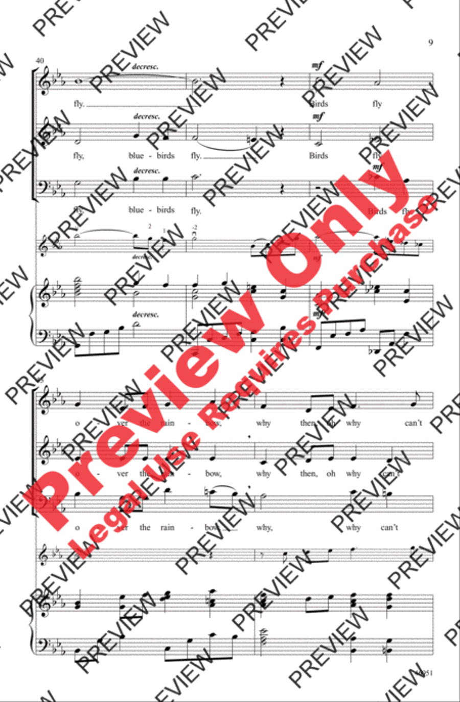 Over the Rainbow Over the Rainbow 3-Part scores gallery preview page 9