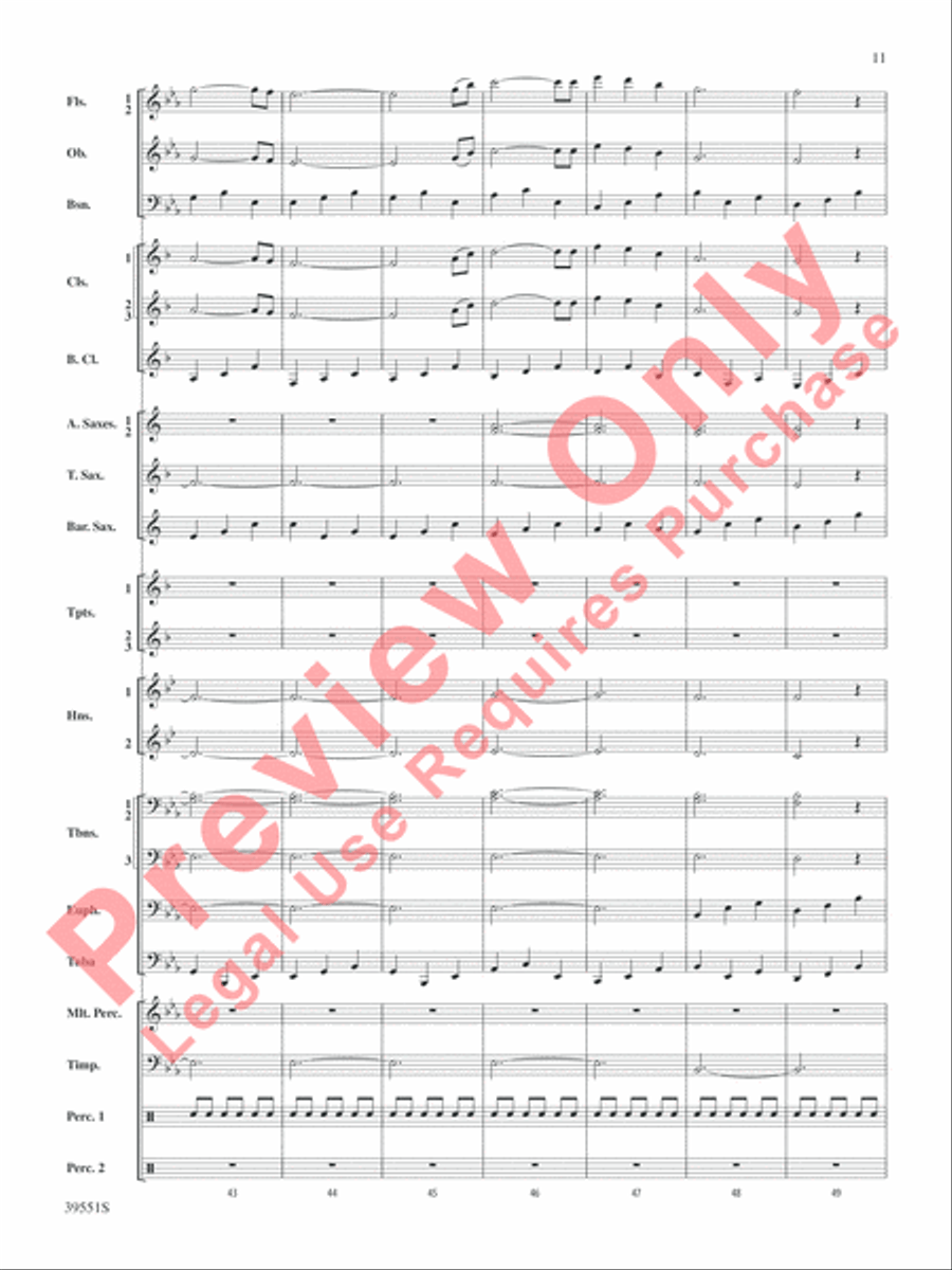 The Hobbit: An Unexpected Journey, Suite from Concert Band scores gallery preview page 12