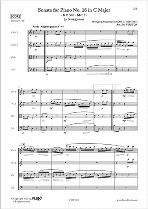 Sonata For Piano No. 16 In C Major Kv 545 - Mvt 3