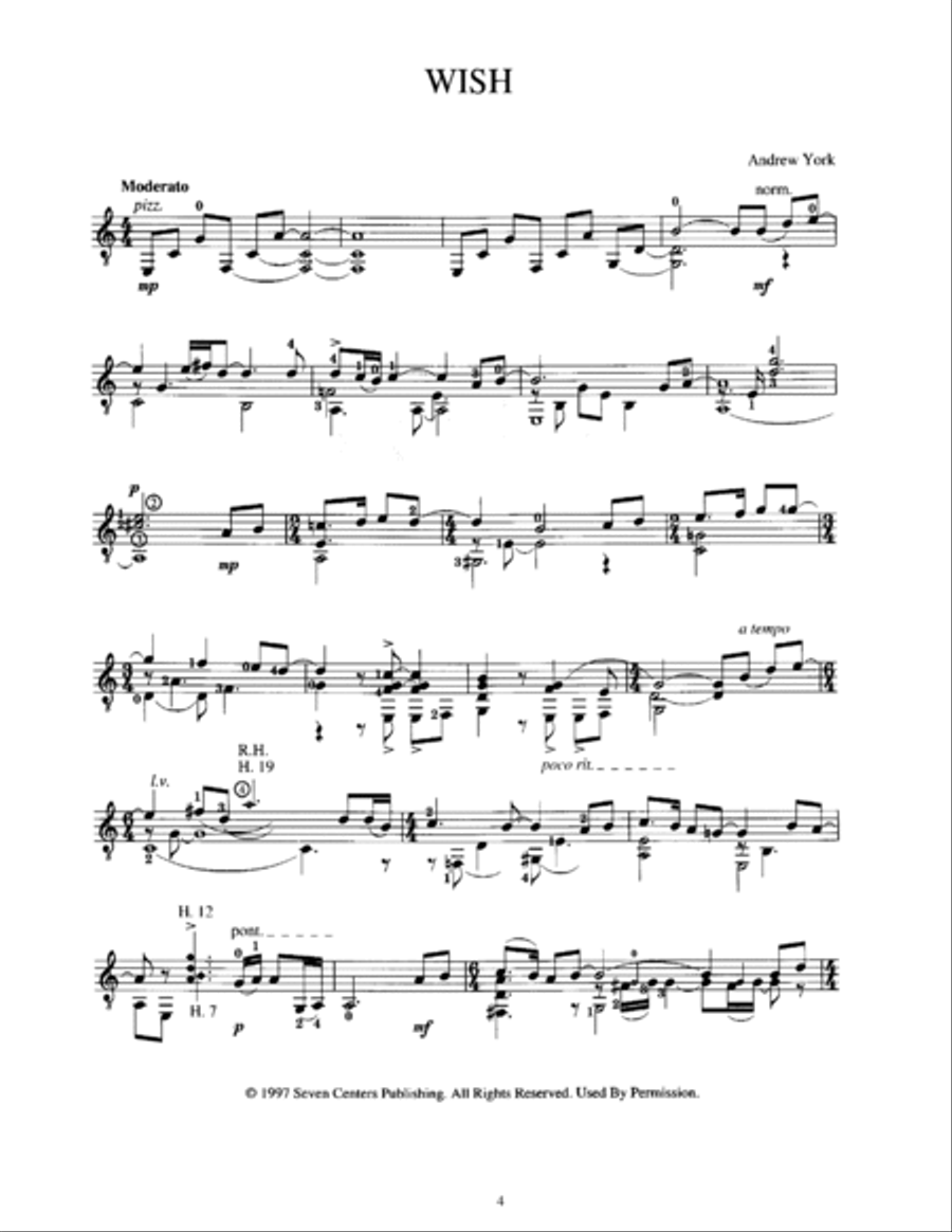Andrew York Three Dimensions for Solo Guitar Acoustic Guitar scores gallery preview page 5