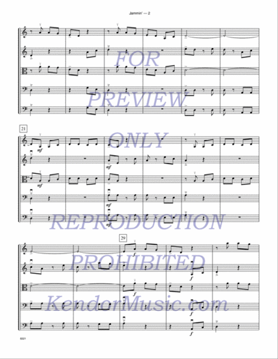 Jammin' Jammin' String Orchestra scores gallery preview page 3