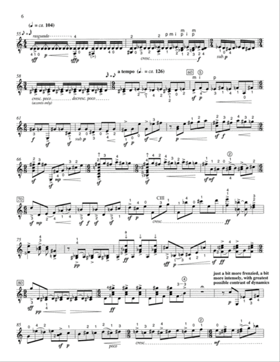 Pluck for guitar Classical Guitar scores gallery preview page 6