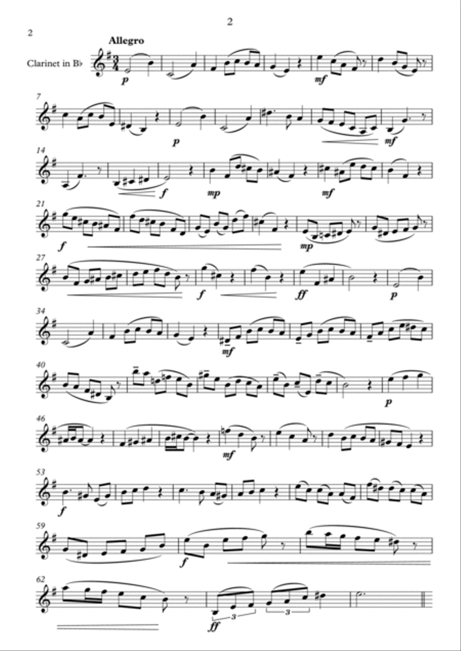 Five Unaccompanied Clarinet Solos Intermediate Clarinet Solo