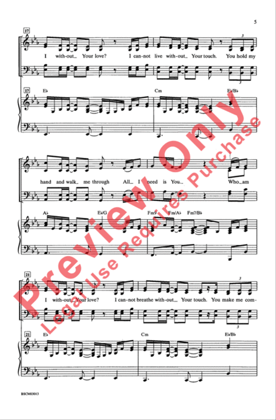 Who Am I - SATB 4-Part scores gallery preview page 5