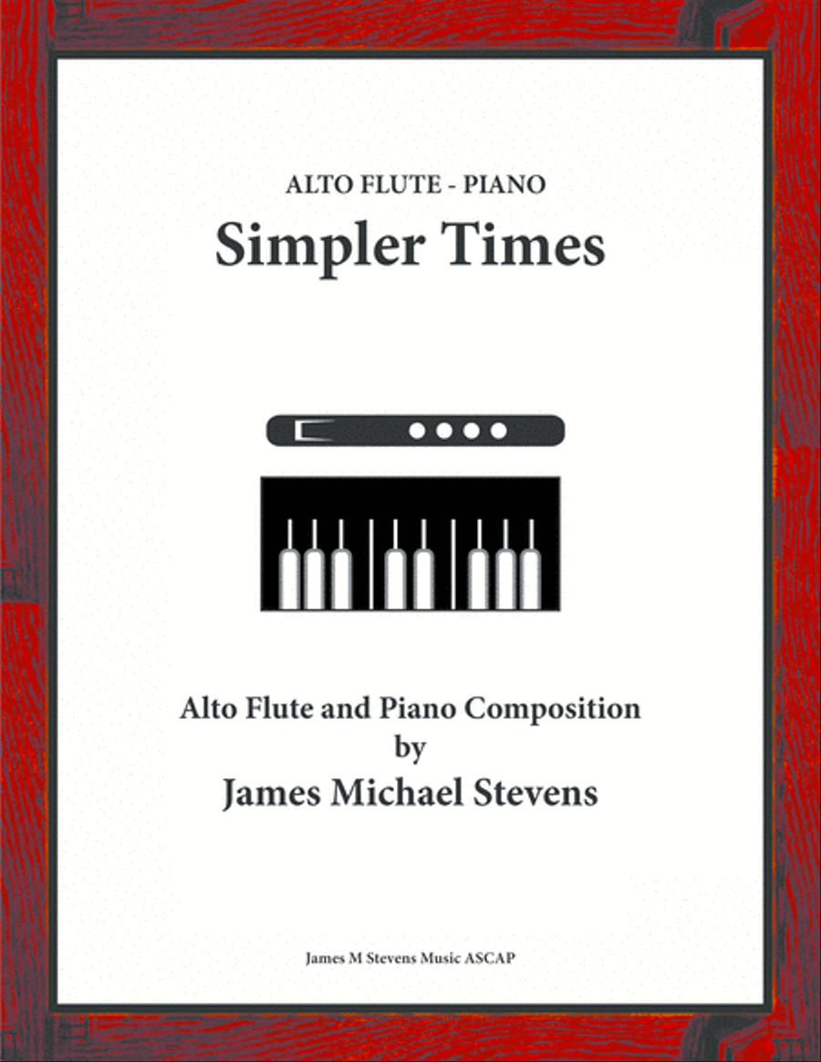 Simpler Times - Alto Flute & Piano Flute Solo scores gallery preview page 1