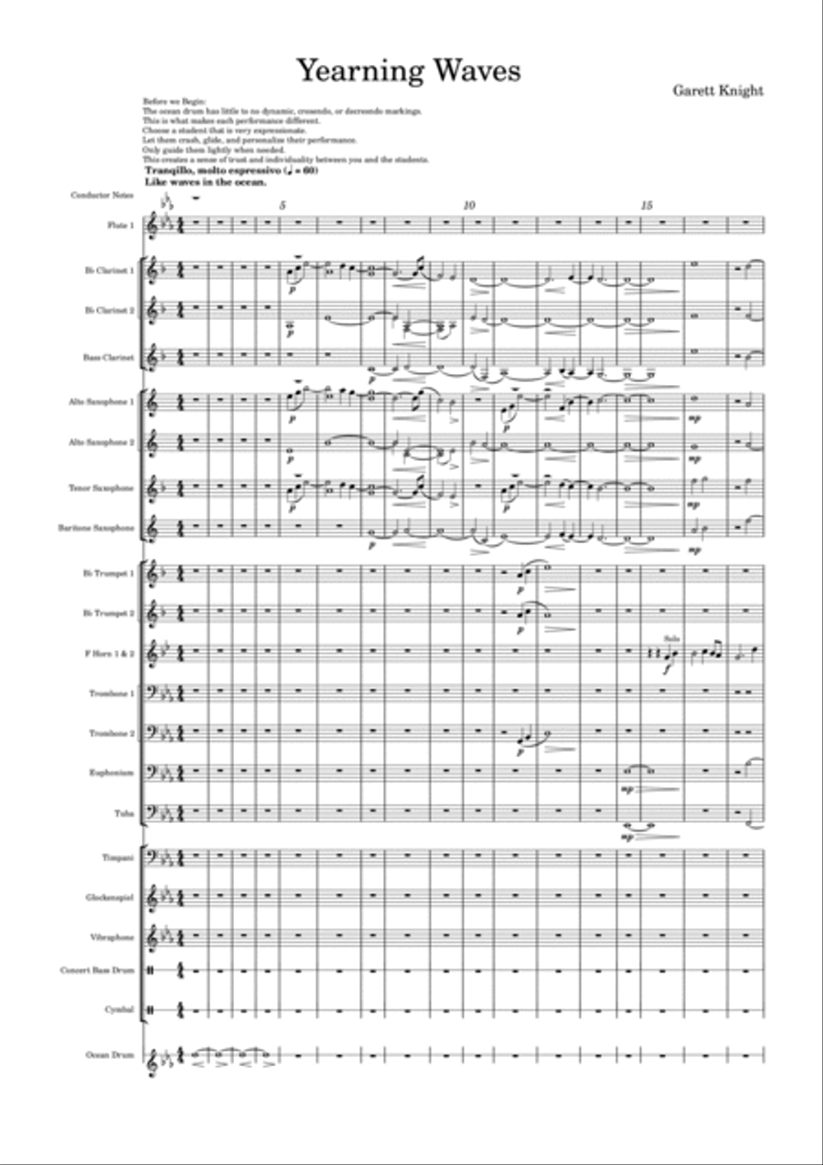 Yearning Waves Yearning Waves Concert Band scores gallery preview page 4