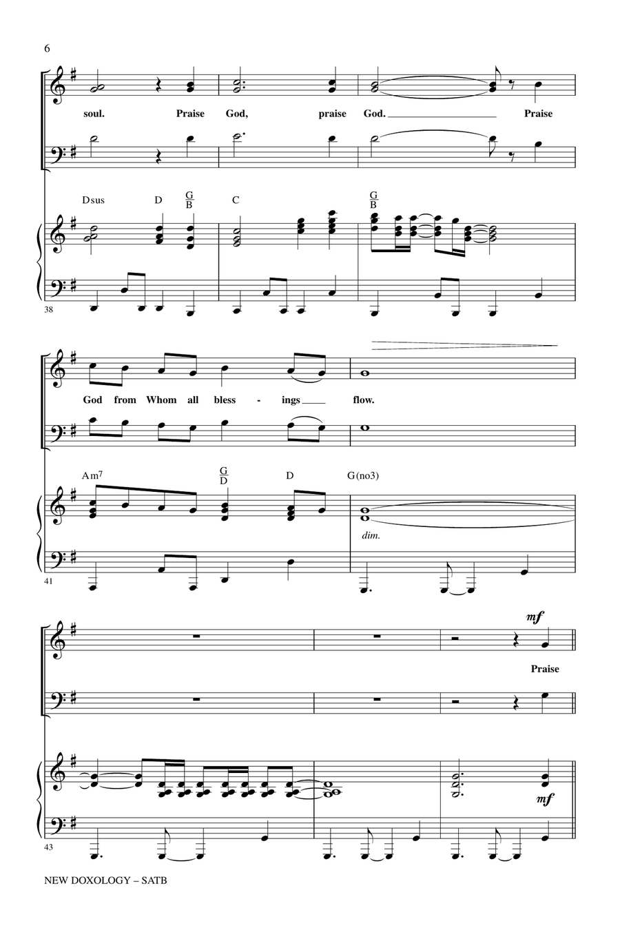New Doxology 4-Part scores gallery preview page 5