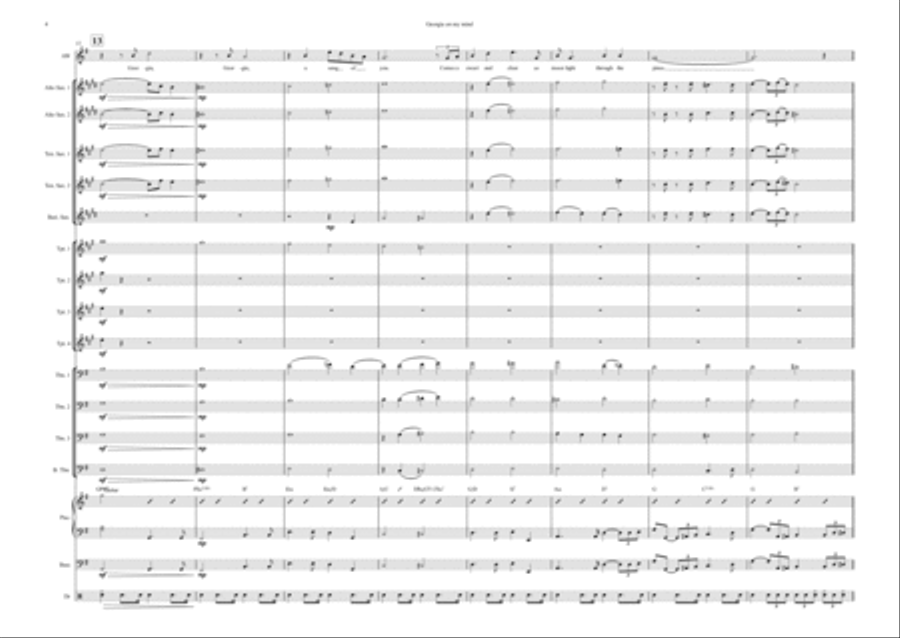 Georgia On My Mind Jazz Ensemble scores gallery preview page 4