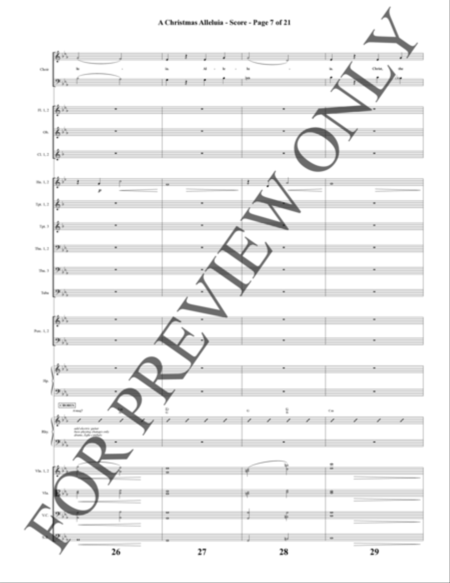 A Christmas Alleluia - Orchestration (pdf) Choir scores gallery preview page 8
