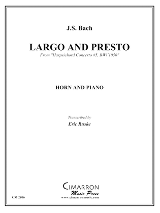 Book cover for Largo and Presto