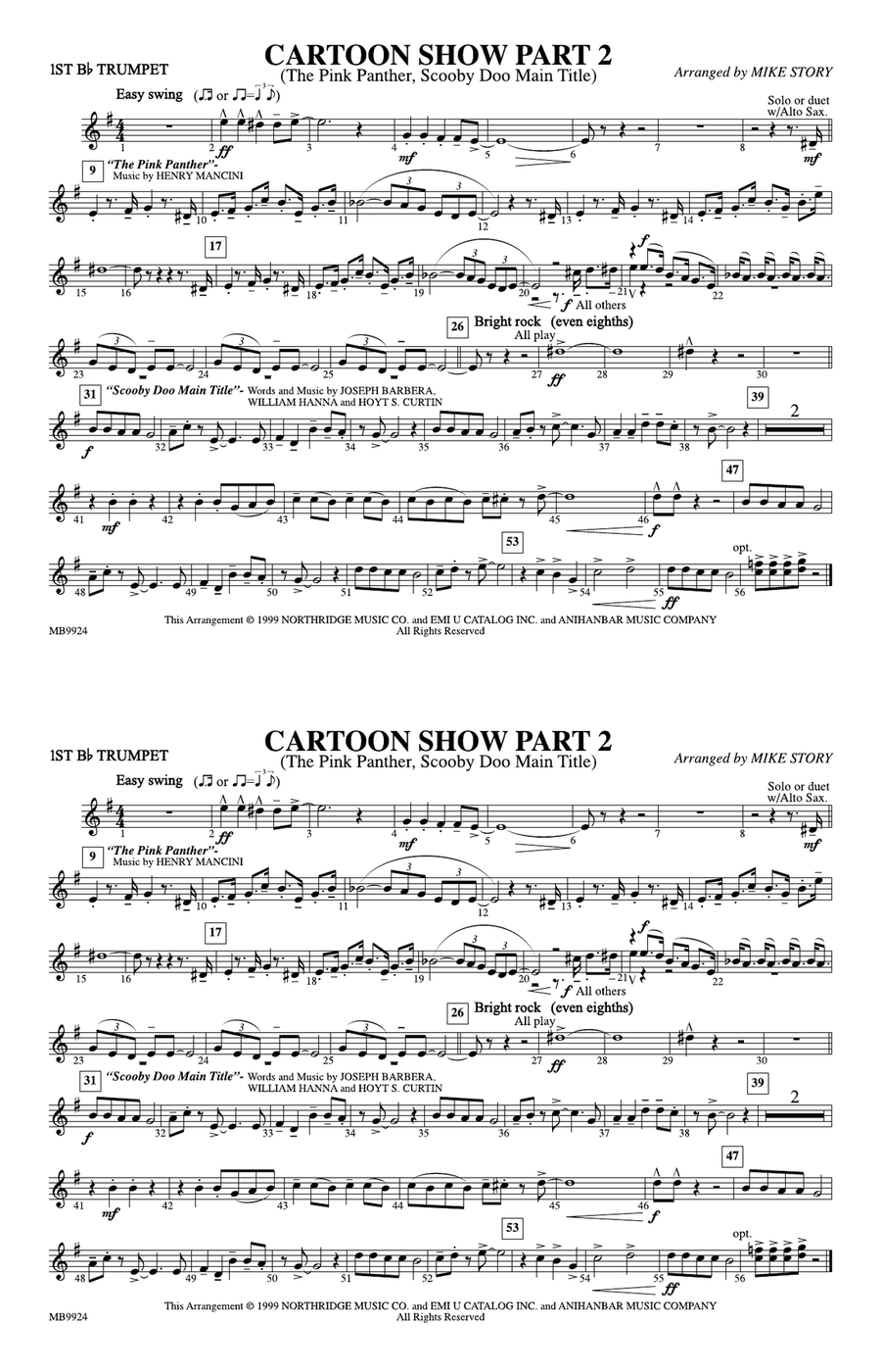 Cartoon Show, Part 2: 1st B-flat Trumpet