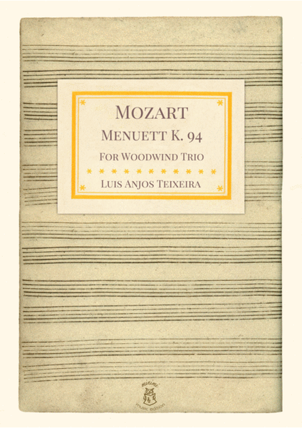 Mozart - Minuet K. 94 For Woodwind Trio image number null