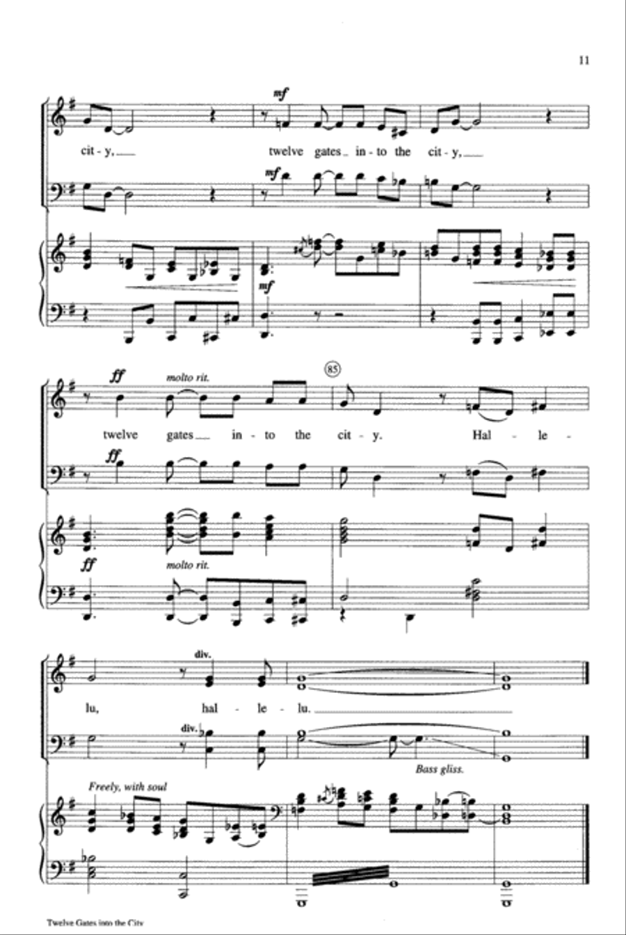 Twelve Gates into the City 4-Part scores gallery preview page 4