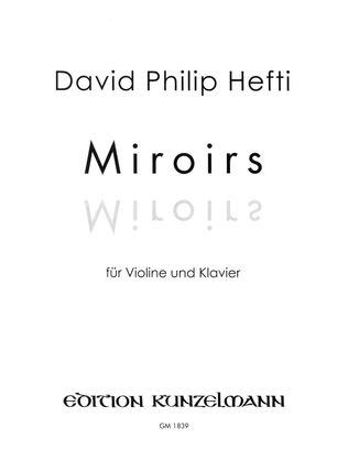 Book cover for Miroirs, for violin and piano