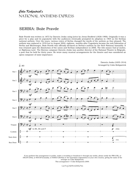 Serbia National Anthem: Bože Pravde image number null