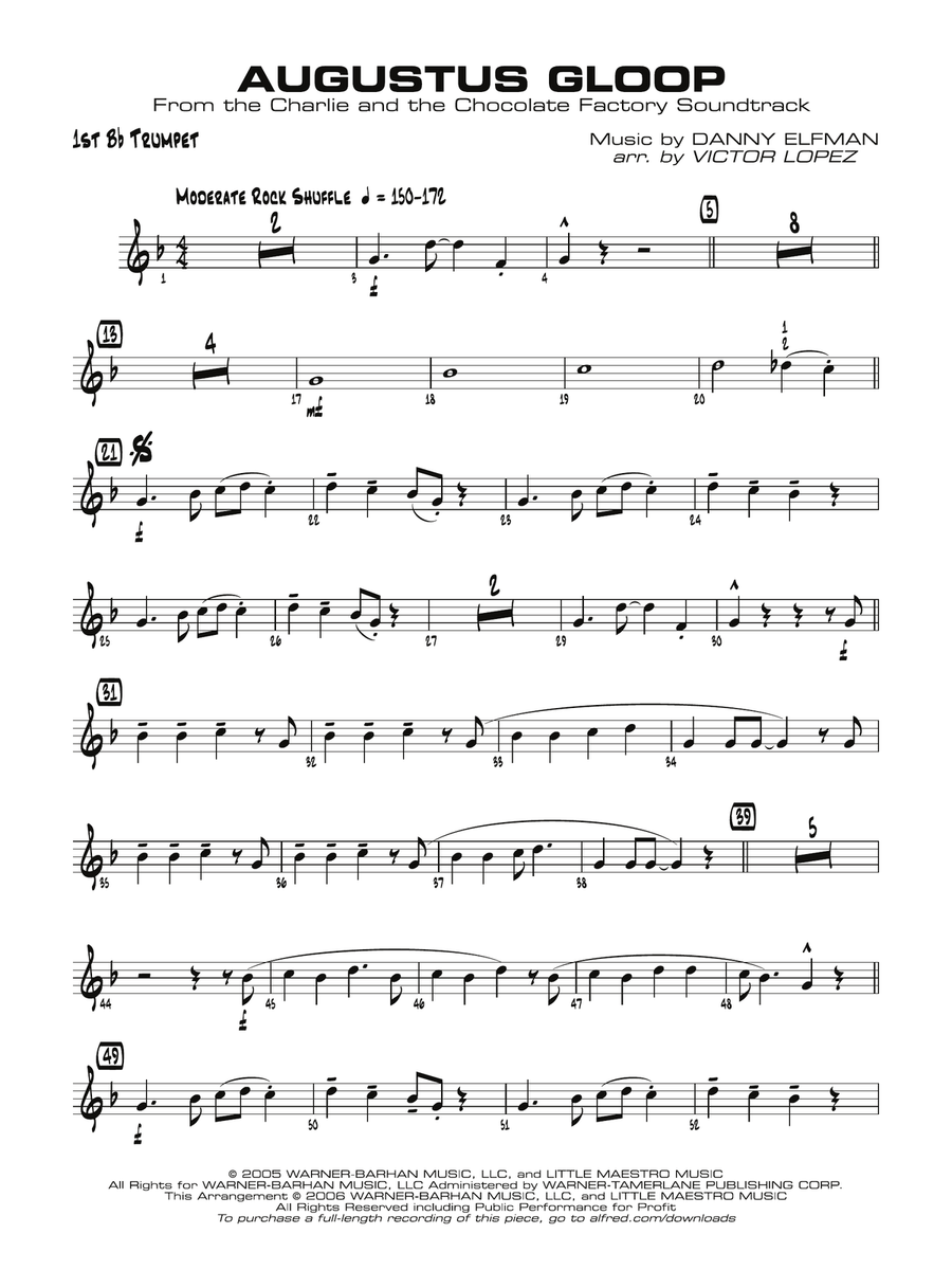 Augustus Gloop: 1st B-flat Trumpet