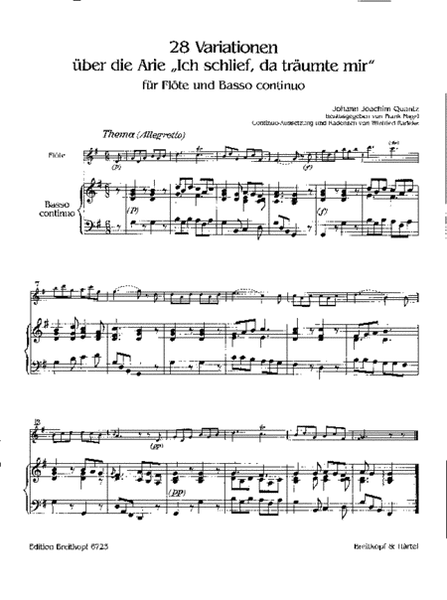 28 Variations on the Aria "Ich schlief, da traumte mir"