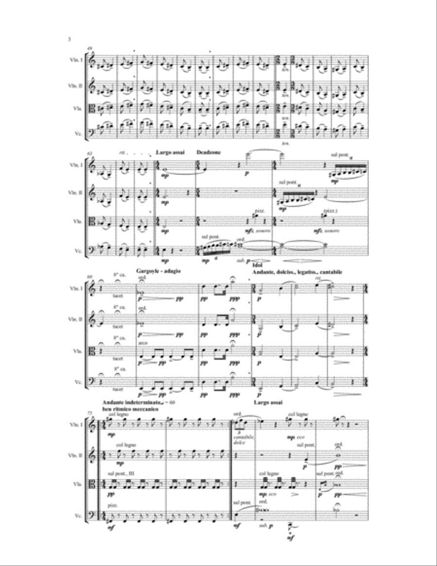 String Quartet-Imaginal Listening String Quartet scores gallery preview page 6