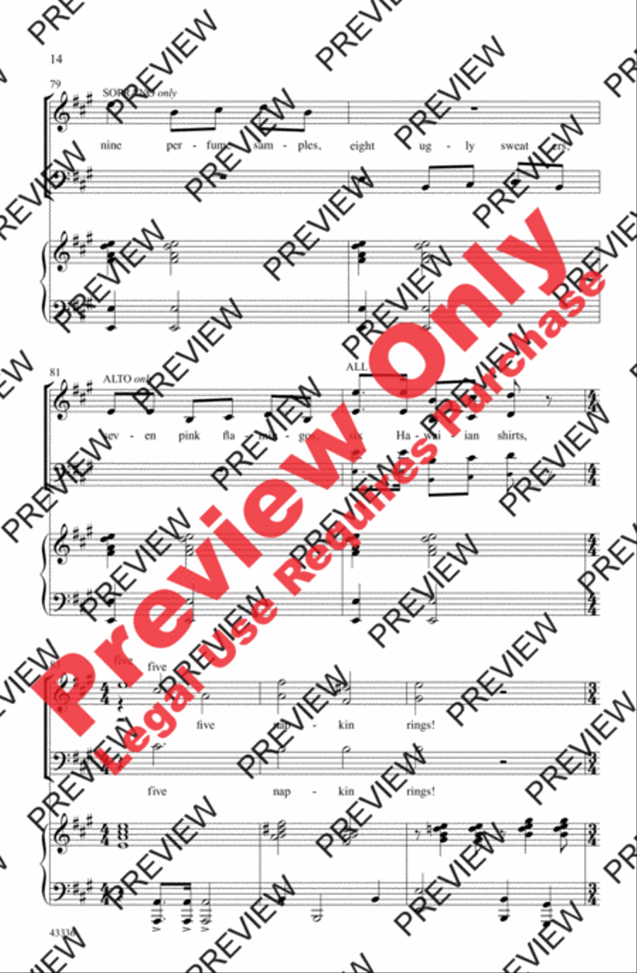 The Twelve Days of a Regifted Christmas 3-Part scores gallery preview page 14