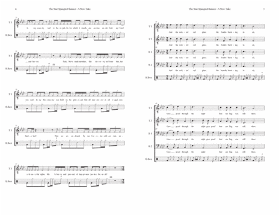 The Star-Spangled Banner - A New Take TTBB scores gallery preview page 4