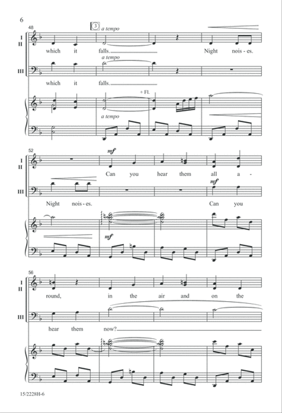 Night Noises Night Noises 3-Part scores gallery preview page 7