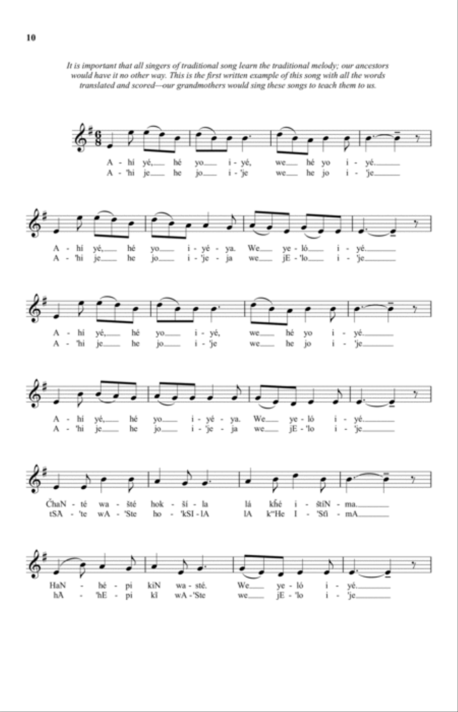 Chante Waste Hoksila (My Kind-Hearted Boy) (arr. Linthicum-Blackhorse) 2-Part scores gallery preview page 10
