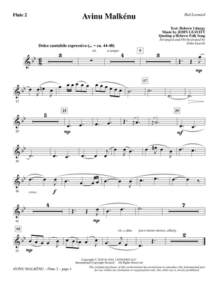 Avinu Malkénu - Flute 2