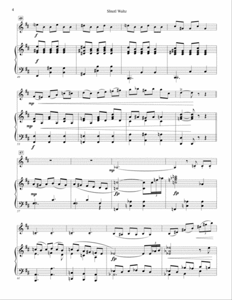 Waltz Suite #1 for Violin & Piano Violin scores gallery preview page 5